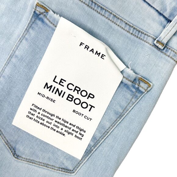 FRAME Le Cropped Mini Boot Mid-Rise Jeans - Size 30 - Atwood - Picture 8 of 9